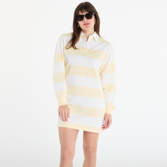 Calvin Klein Jeans Ls Varsity Stripe Mini Polo Dres Yellow L Calvin Klein Jeans Ls Varsity Stripe Mini Polo Dres Yellow L