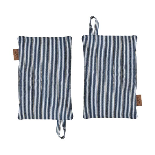 Oyoy Stripet Denim gryteklut 2-pk Blue