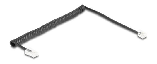 Delock Telefonkabel / Spiralkabel Rj11 Stecker Til Rj45 Stecker Schwarz 2 M