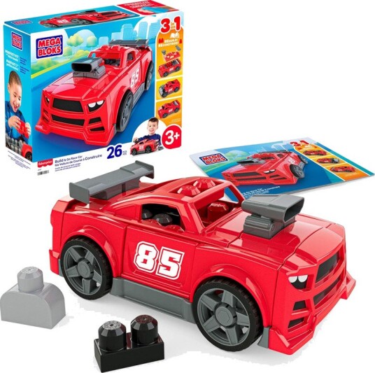 MEGA Bloks Mega Bloks Build & Go Race Car Red ONE SIZE MEGA Bloks Mega Bloks Build & Go Race Car Red ONE SIZE