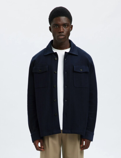 Selected Slholiver Sweat Overshirt Noos Blue L Selected Slholiver Sweat Overshirt Noos Blue L
