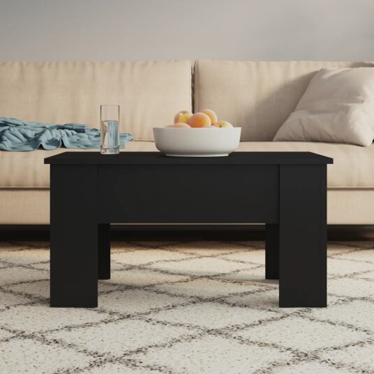 Salongbord svart 79x49x41 cm konstruert tre