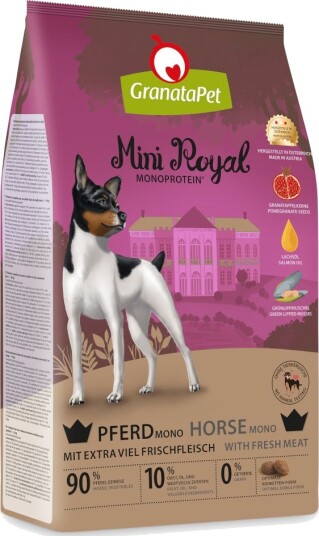 Granatapet tørrfôr Mini Royal Monoprotein Hest 1 kg