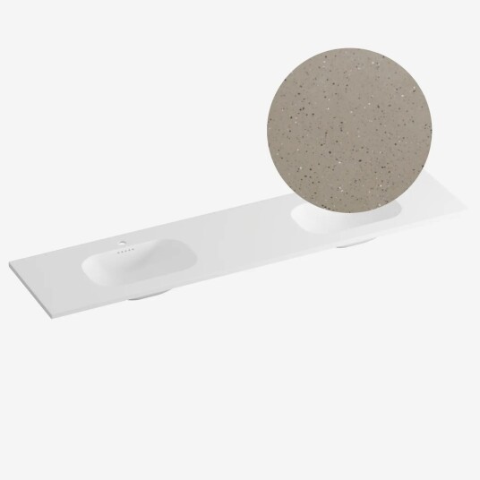 Korsbakken Nice Heldekkende Terrazzo Lava 200cm Dobbel