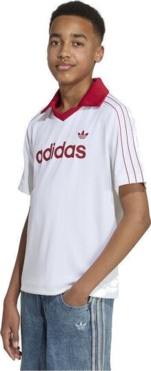 Adidas Originals Loose Pinstripe Polo Tee størrelse 128 cm