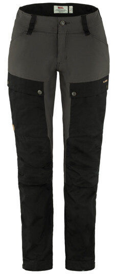 Fjellreven Keb Trousers Curved, Dame Black/Stone Grey 34