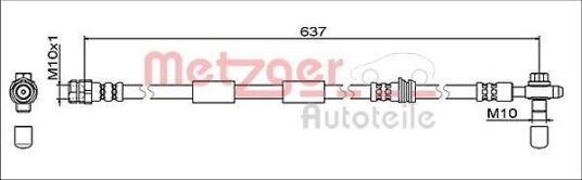 Bremseslange METZGER 4111475