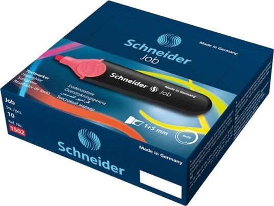 Schneider Job 150 - Markeringspenn - Rød - Vannbasert Blekk - 1-5 Mm