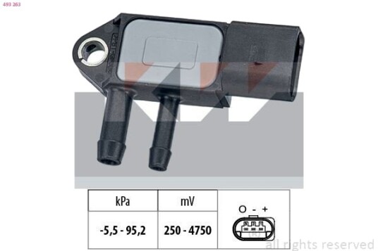 Trykksensor, bremsekraftforsterker KW 493 263 Trykksensor, bremsekraftforsterker KW 493 263