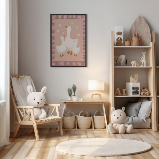 Plakat Gåsefamilie