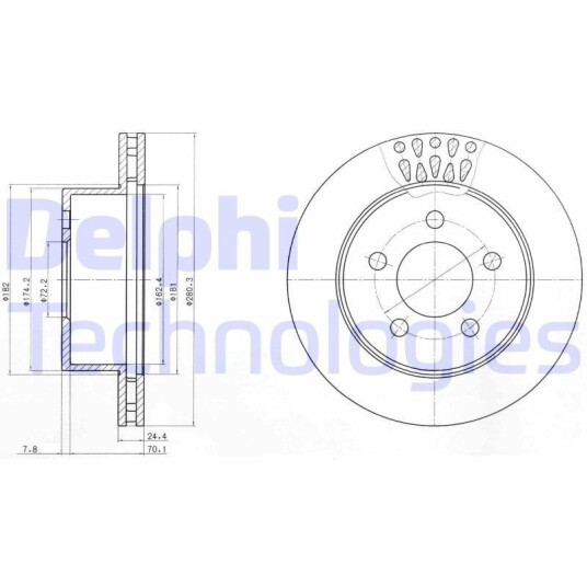 Bremseskive DELPHI BG4103