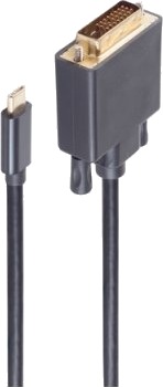Shiverpeaks Bs10-58025, 1 M, Dvi-D, Usb Type-C, Hankjønn, Hankjønn, Rett