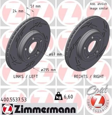Bremseskive ZIMMERMANN 400.5537.53