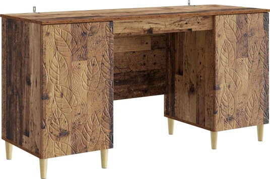 vidaXL Skrivebord Gammelt tre Konstruert tre 142,5 x 50 x 75 cm