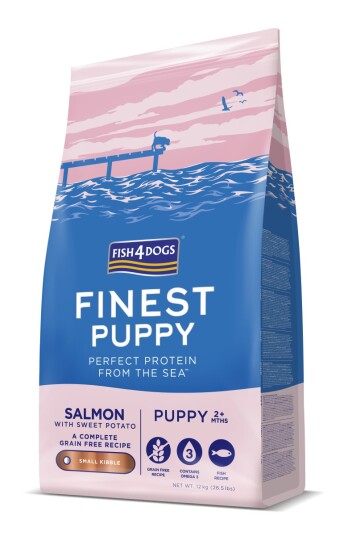 Fish4Dogs Hundefor Finest Valp Laks Små Biter 12 kg