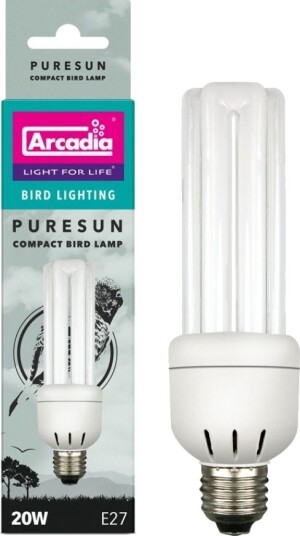 Uv lampe fugl arcadia 20w uva uvb
