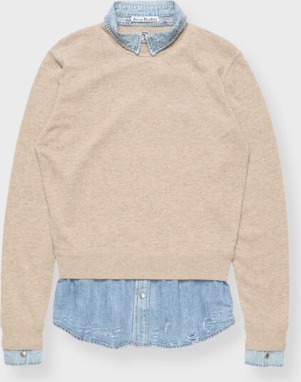 Acne Studios Dame Strikkevarer Beige S, Acne Studios Dame Strikkevarer Beige S,