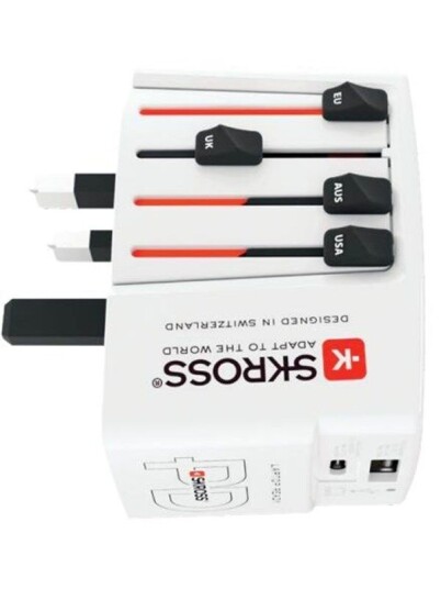 Skross AC45PD 45W USB-C og USB-A Reiseklader med C til C Kabel Skross AC45PD 45W USB-C og USB-A Reiseklader med C til C Kabel