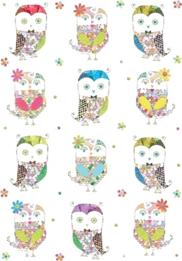 B6 Notatbok + Konvolutt Owls
