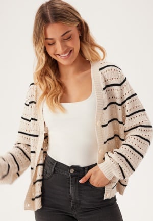 Happy Holly Knitted Cardigan Cream/Black 52/54