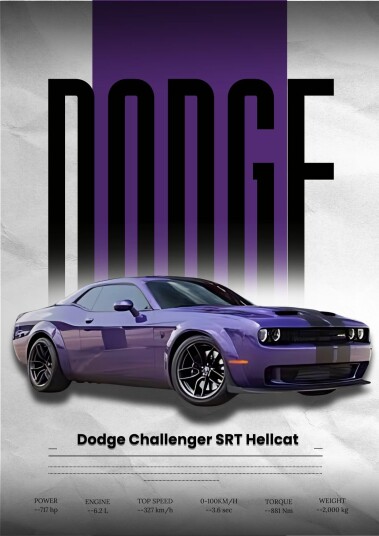 Plakat Dodge Challenger SRT