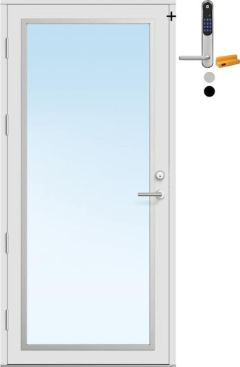 Ytterdør Bygg1 Fjell 11 Klarglass med Yale Doorman Classic Home