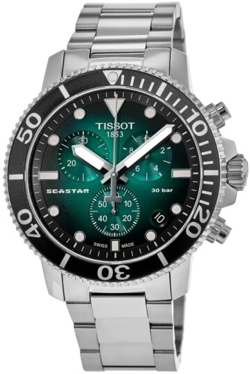 Tissot Herreklokke T120.417.11.091.01 Seastar Grønn/Stål Ø45.5 mm