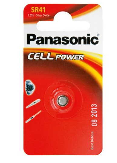 Panasonic LR41 Sølvoksid Klokkebatteri 1.55V 45 mAh Panasonic LR41 Sølvoksid Klokkebatteri 1.55V 45 mAh