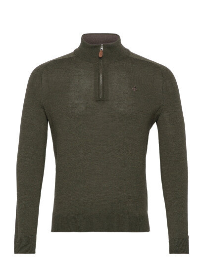 Morris Merino John Zip - Khaki green - S Morris Merino John Zip - Khaki green - S