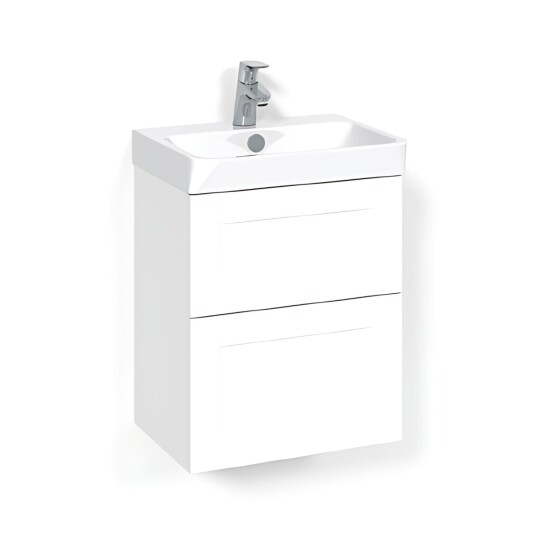 Macro Design Crown Servantskap 2 Skuff- med Light 70 Servant Hvit / 45cm Frame