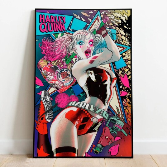 Batman Plakat Harley Quinn Neon - 91,5 x 61 cm