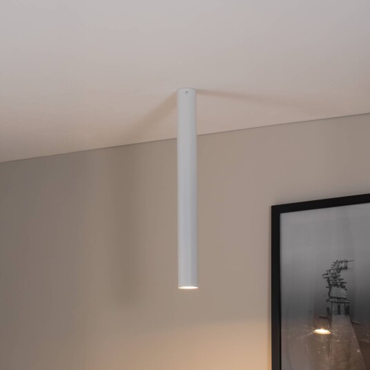 EMIBIG LIGHTING Tecno 1XL downlight stål GU10 høyde 60 cm hvit
