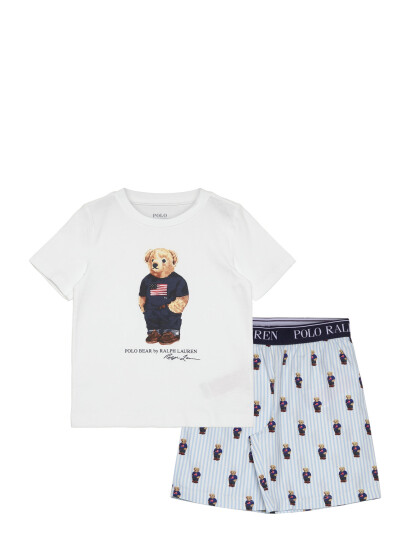 Ralph Lauren Kids S5 Sleepwear Short Set White 110/116