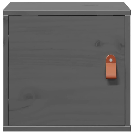 vidaXL Veggskap 2 stk gr? 31,5x30x30 cm heltre furu