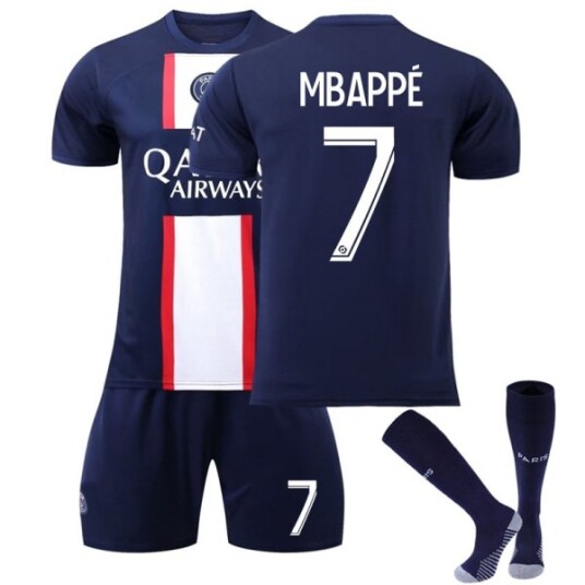 Mbappe #7 2023 Paris Saint Germain Fotballdrakt Voksen barn fotballdrakt Fotball Adult L(175 180cm)