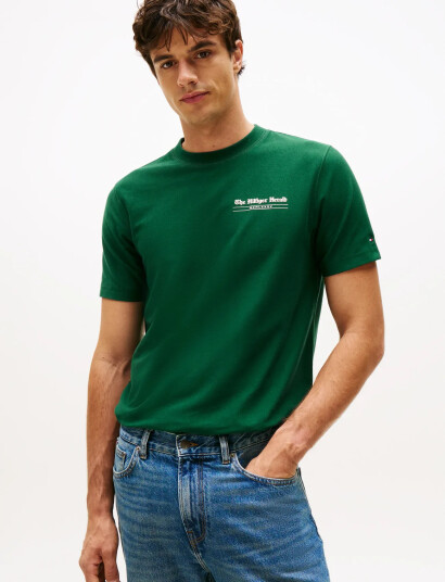 Tommy Hilfiger Hilfiger Herald Back Graphic Tee - Green - L Tommy Hilfiger Hilfiger Herald Back Graphic Tee - Green - L