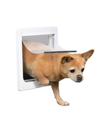 Trixie 2-Way Dog Flap With Tunnel Xss: 25 29 cm White