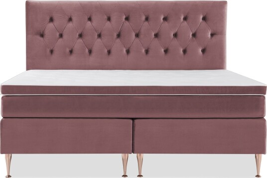 Royal Velvet Komplett Sengepakke 210x210 cm Rosa Fløyel/Høye Rosében