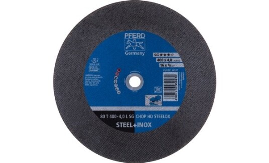 Pferd Kappeskive Metall 400x4mm 3800 rpm Sort/Blå