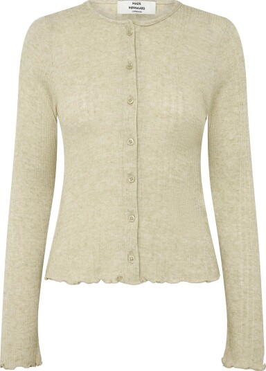 Mads Nørgaard Point Wool Amy Cardigan   BEIGE   XL
