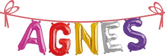 Ballonggirlander Folie Navn - Agnes