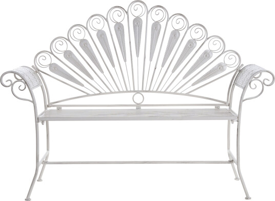 Hagebenk Pavia 146 cm Jern Hvit