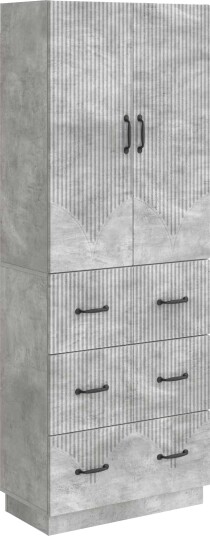 vidaXL Skapsett 2 pcs Betonggrå 66 x 34,5 x 87 cm Konstruert tre
