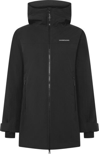 Didriksons Marget Parka Dame 46 Svart vanntett vindtett