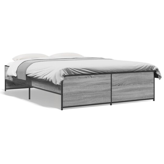  Sengeramme grå sonoma 120x200 cm konstruert tre og metall 8721102610851