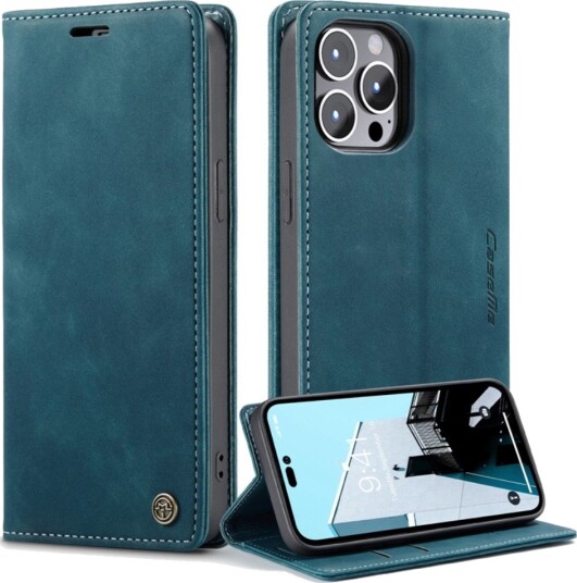 CaseMe Matte Wallet Style (iPhone 14 Pro Max) Blå