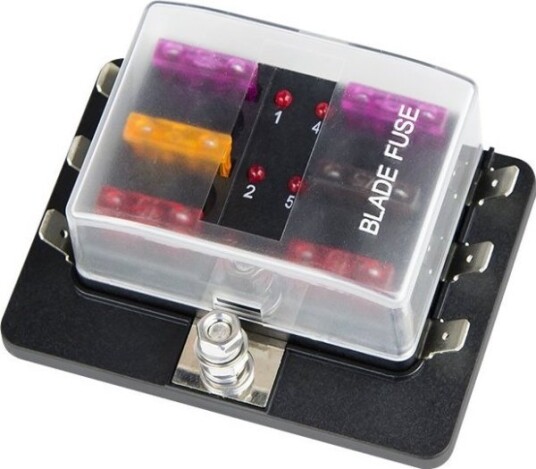Blow 0273# Enkel Holder For 6 Sikringer + Led