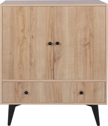 Gibia Side Avlastningsbord 90 cm - Natur / Svart