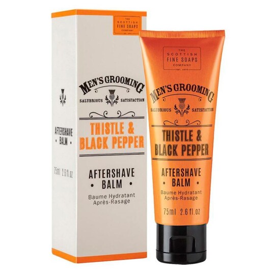 The Scottish Fine Soap Thistle & Black Pepper Aftershave Balm 75m