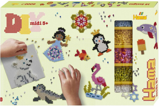 HAMA gift box approx. 6,000 beads + 3 plates 383047 HAMA gift box approx. 6,000 beads + 3 plates 383047